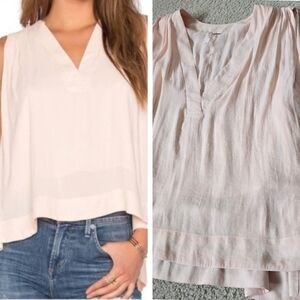 Free People Darcy V-Neck Sleeveless Top Oversized Size XS Fits Small Medium Larg